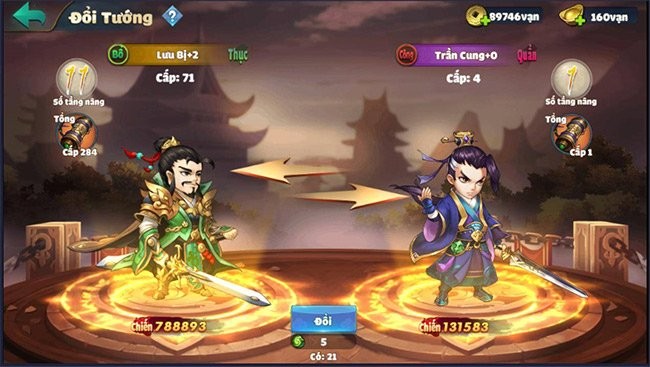 Thay đổi tướng trong đội hình