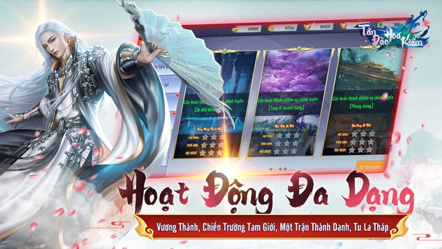 Hoạt động đa dạng: Vương Thành, Chiến Trường Tam Giới,...