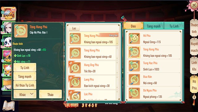 Hộ phù sau khi tụ linh 5 lần