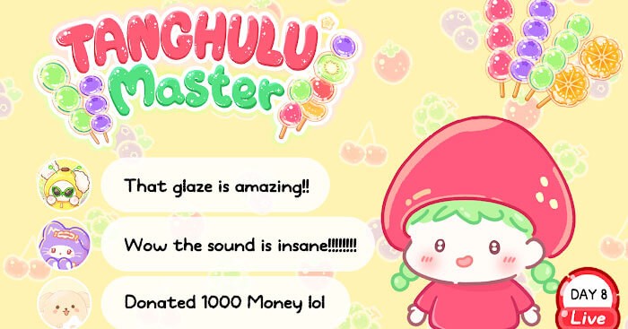 Thực hiện livestream Mukbang kẹo hồ lô