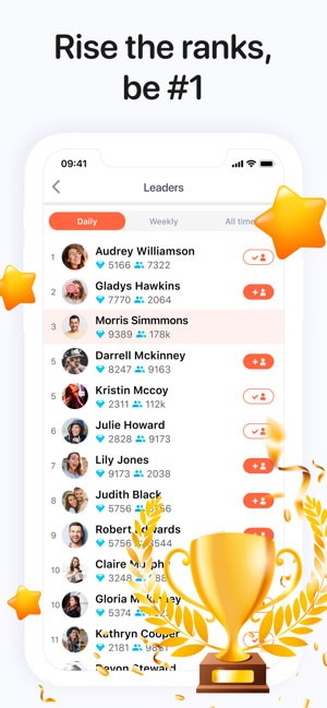 Bảng xếp hạng Tango được update mỗi ngày