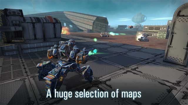 Khám phá vô số bản đồ đa dạng của game Tanks VS Robots for Android