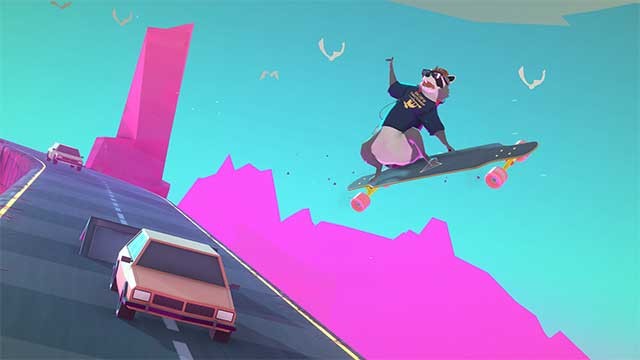 Vào vai gấu mèo Tanuki và tham gia các thử thách trượt ván