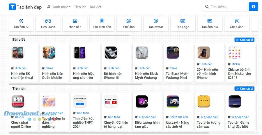 Tạo Ảnh Đẹp - Công cụ và hướng dẫn