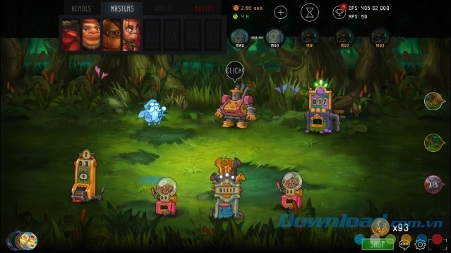 Tích cực nhấp chuột trong game miễn phí Tap Adventure: Time Travel cho máy tính và Mac