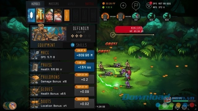 Hình ảnh các món đồ trang bị trong game nhấp chuột miễn phí Tap Adventure: Time Travel cho máy tính và Mac