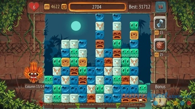 Liên tục kết nối nhiều hình trong game Tap the Blocks cho máy tính và Windows 10 Mobile