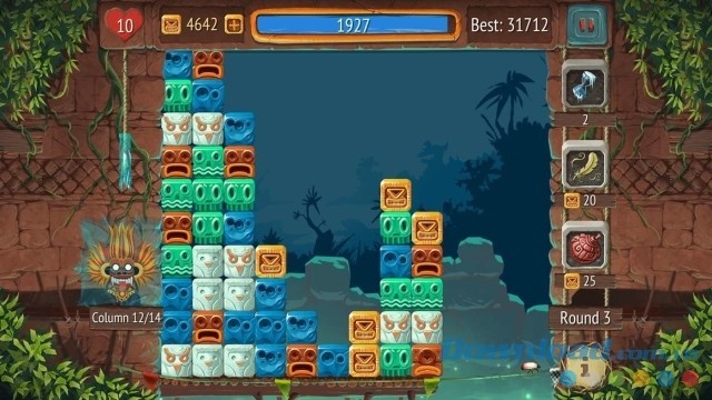 Tìm cách đối phó với pháp sư đẩy cột trong game Tap the Blocks cho máy tính và Windows 10 Mobile