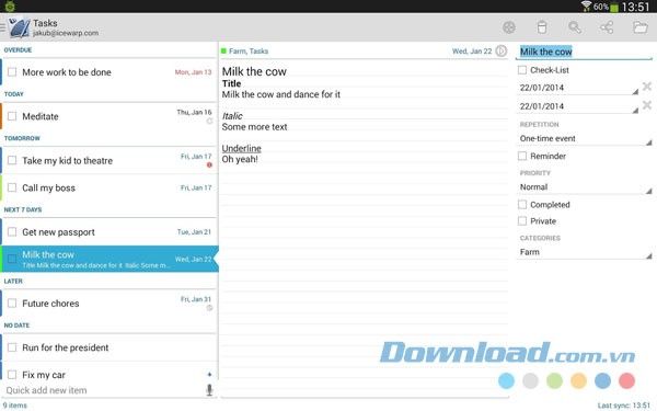 Tasks & Notes for Android