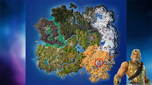 Vị trí tìm Zeus