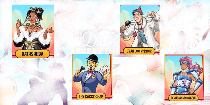 Date Everything: Danh sách nhân vật hẹn hò