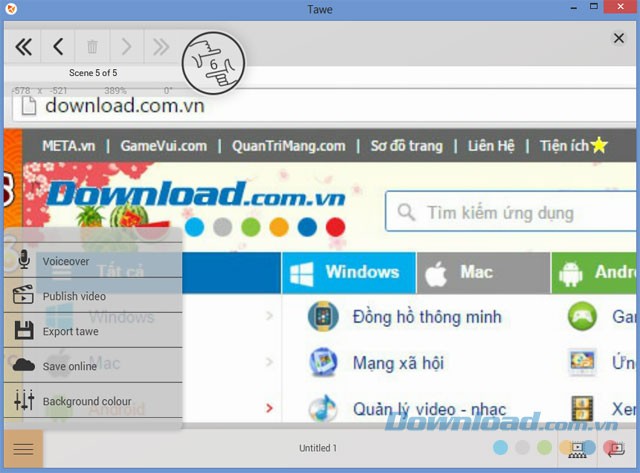 Các lựa chọn khác trong giao diện