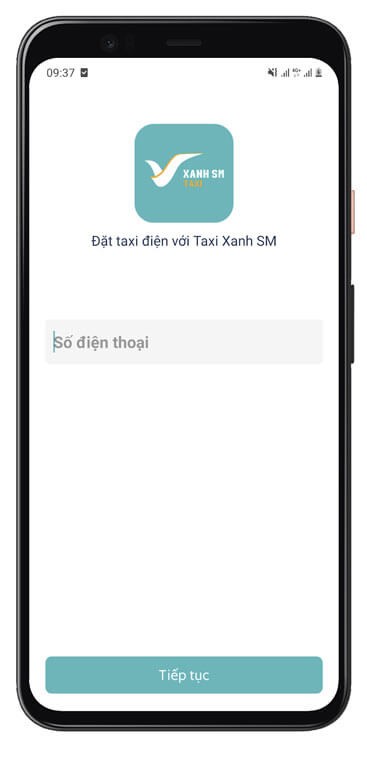 Tạo tài khoản Taxi Xanh SM