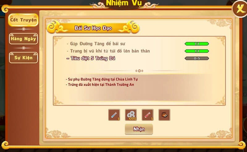 Hệ thống nhiệm vụ đa dạng, nhiều phần thưởng hấp dẫn