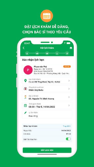 Đặt lịch khám dễ dàng