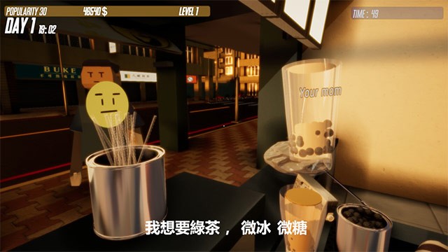 Quản lý cửa hàng trà sữa trân châu trẻ trung, hút khách trong game giả lập Boba Tea Shop Simulator