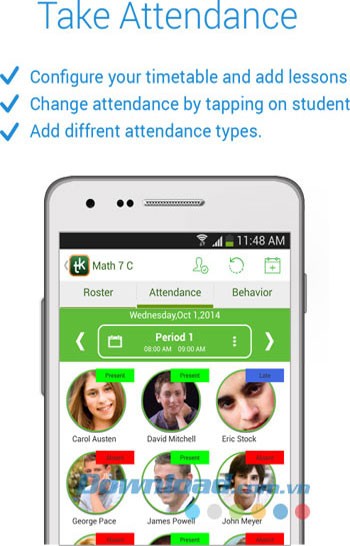 Điểm danh học sinh nhanh chóng