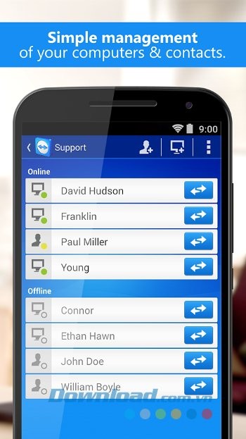 Quản lý hệ thống máy tính với TeamViewer cho Android