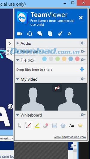 Whiteboard trong TeamViewer QuickJoin