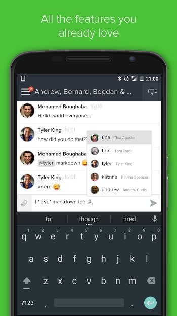 Teamwork Chat hỗ trợ đầy đủ các tính năng bạn thích