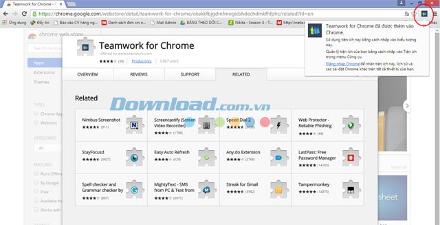 Teamwork cho Chrome