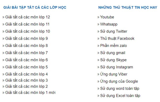 Các tài liệu tham khảo