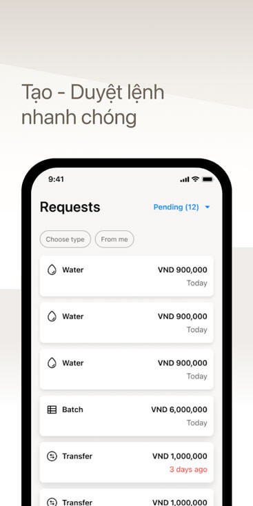 Tạo, duyệt lệnh nhanh chóng