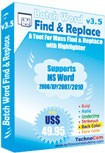 TechnoCom Batch Word Find & Replace - Tìm kiếm và thay thế hàng loạt trong Word