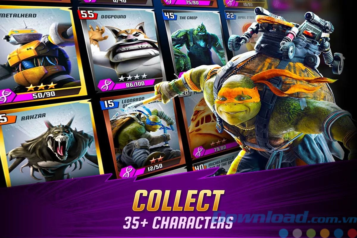 Thu thập hơn 35 nhân vật