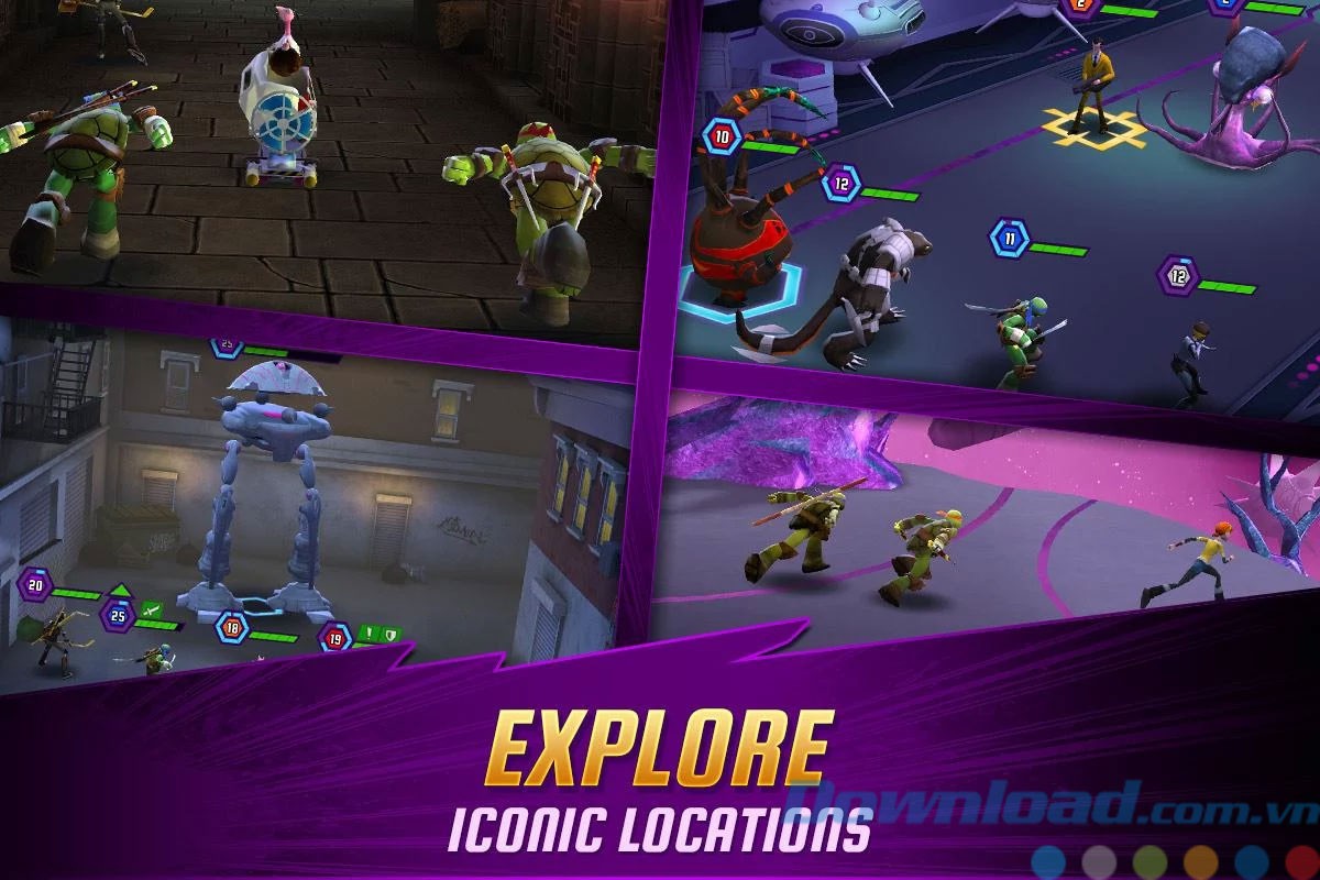 Nhiều địa điểm chiến đấu