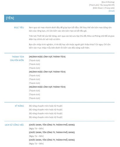 Hồ sơ cá nhân theo chức năng (Thiết kế đơn giản)