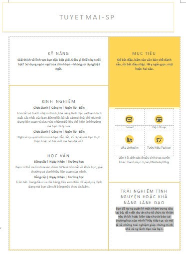 Sơ yếu lý lịch ngắn gọn và súc tích