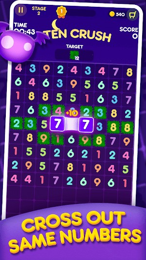 Ten Crush là game giải đố ghép số thú vị