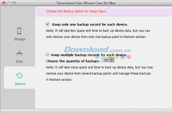 Tenorshare Free iPhone Care cho Mac