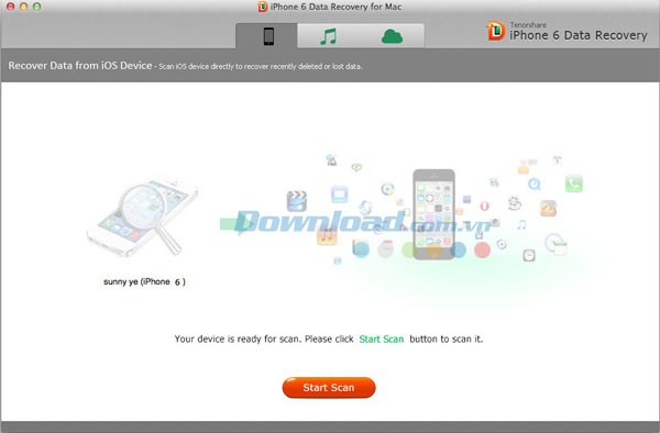 Tenorshare iPhone 6 Data Recovery cho Mac