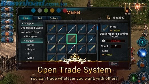 Người chơi có thể buôn bán hoặc trao đổi bất cứ thứ gì trong game