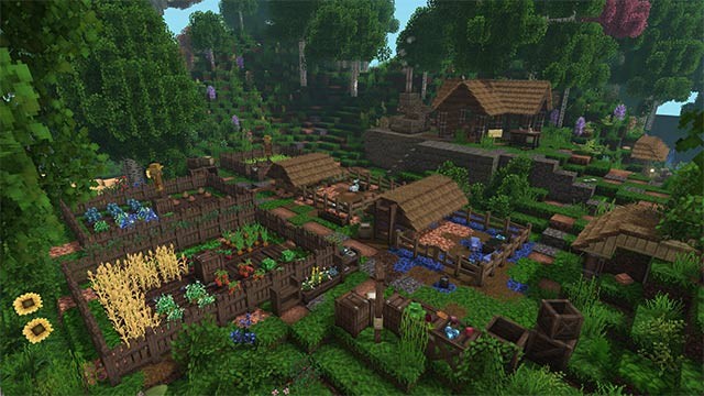 Xây dựng cuộc sống với các công trình đa dạng, nông trại... trong khi chơi Tesera game