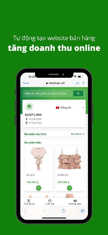 Tự tạo website bán hàng