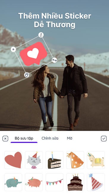 Thêm nhiều sticker