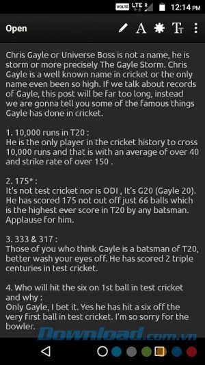 Ứng dụng đọc văn bản trên điện thoại Text Viewer cho Android