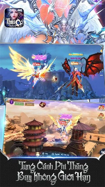 Hệ thống cánh trong Thái Cổ Thần Vương đẹp mắt