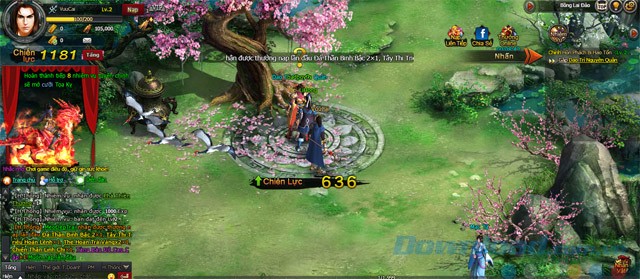 Giao diện chơi game Thần thoại võ lâm