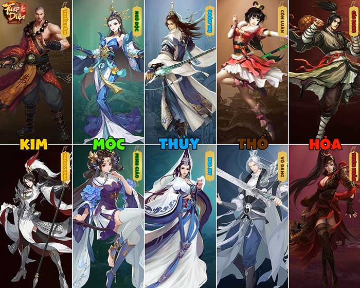 Các môn phái và hệ trong Thập Diện Mai Phục