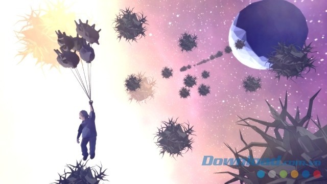 Nhìn thấy bóng bay hoặc các hành tinh trông giống như khối u ác tính trong game mô phỏng That Dragon, Cancer cho máy tính, Mac và Linux