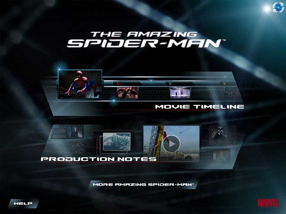 Giao diện The Amazing Spider-Man Second Screen App
