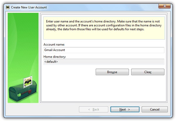 Tạo tài khoản người dùng trên The Bat!