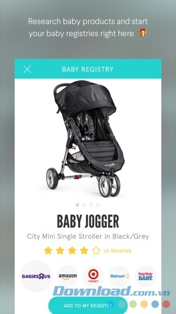 Mua các sản phẩm cho mẹ và bé ngay trên ứng dụng
