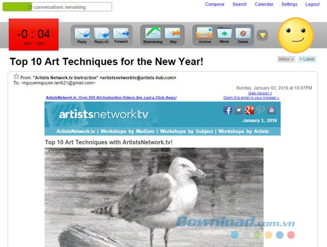 Thời gian hiển thị bên góc trái