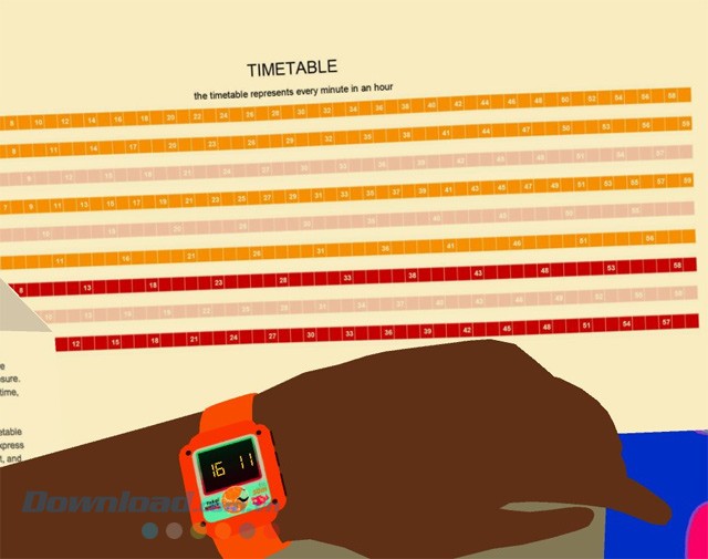 Bảng giờ tàu cho thấy những phút mà tàu xuất hiện