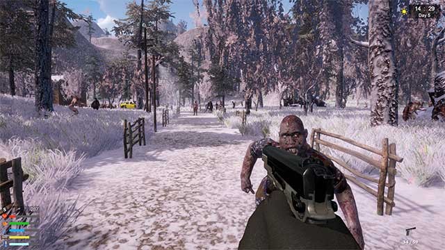 Tìm vũ khí để tự vệ trước các cuộc tấn công của thú hoang và zombie